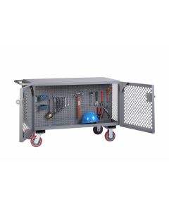 Little Giant 2-Sided Mobile Maintenance Cart with Pegboard Panels ST24486PYPB