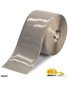 Mighty Line 6" GRAY Solid Color Tape - 100' Roll 6RGRY