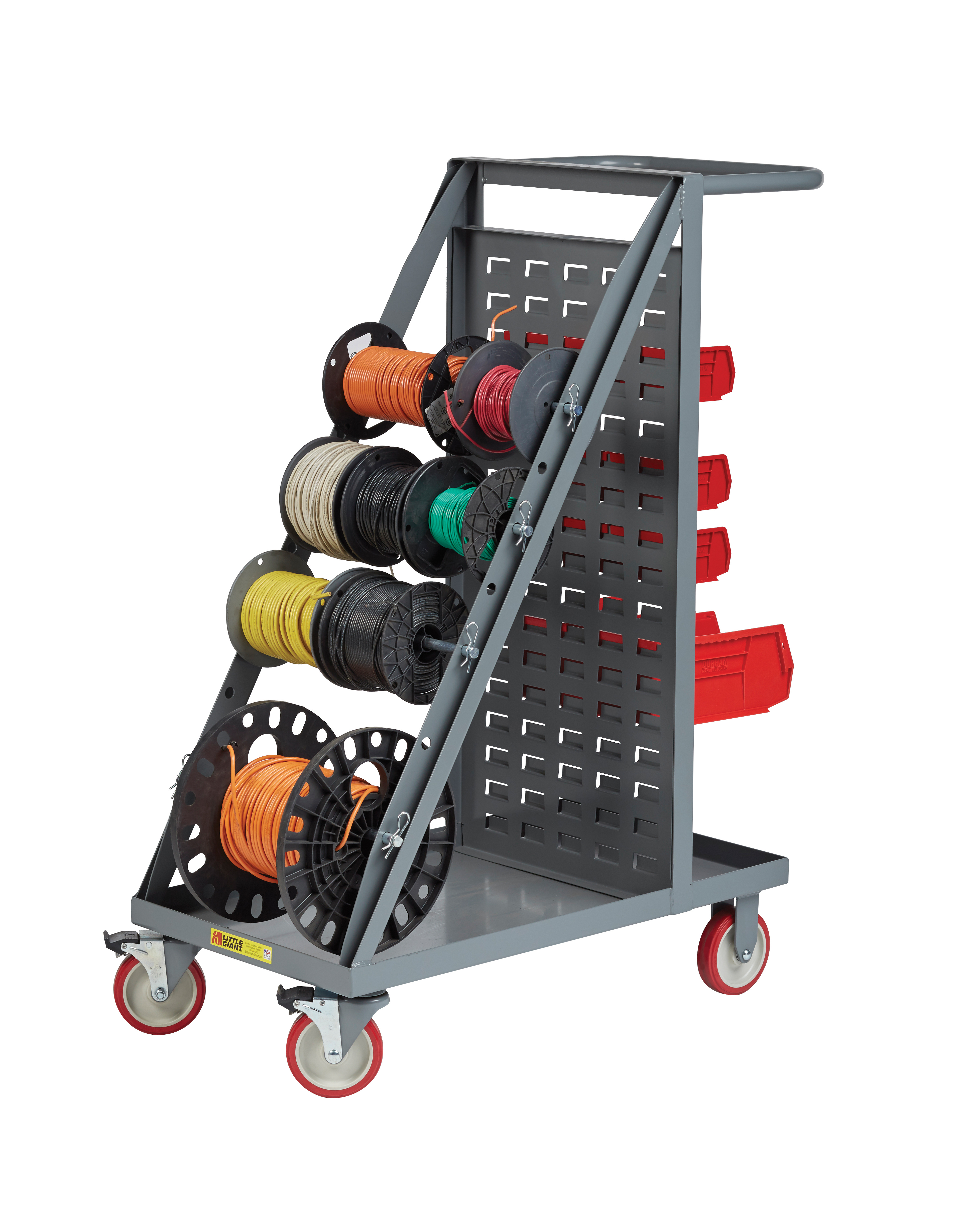 Little Giant Wire Reel Cart with Louvered Panel Back RT45TLLP